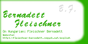 bernadett fleischner business card